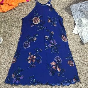 blue floral dress